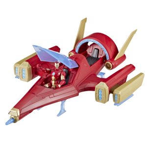 Hasbro Marvel Avengers Epic Hero Series Iron Man Repulsor Blast Battle Jet Iron-Man Action Figure (10 cm) 2 Pack & Gear