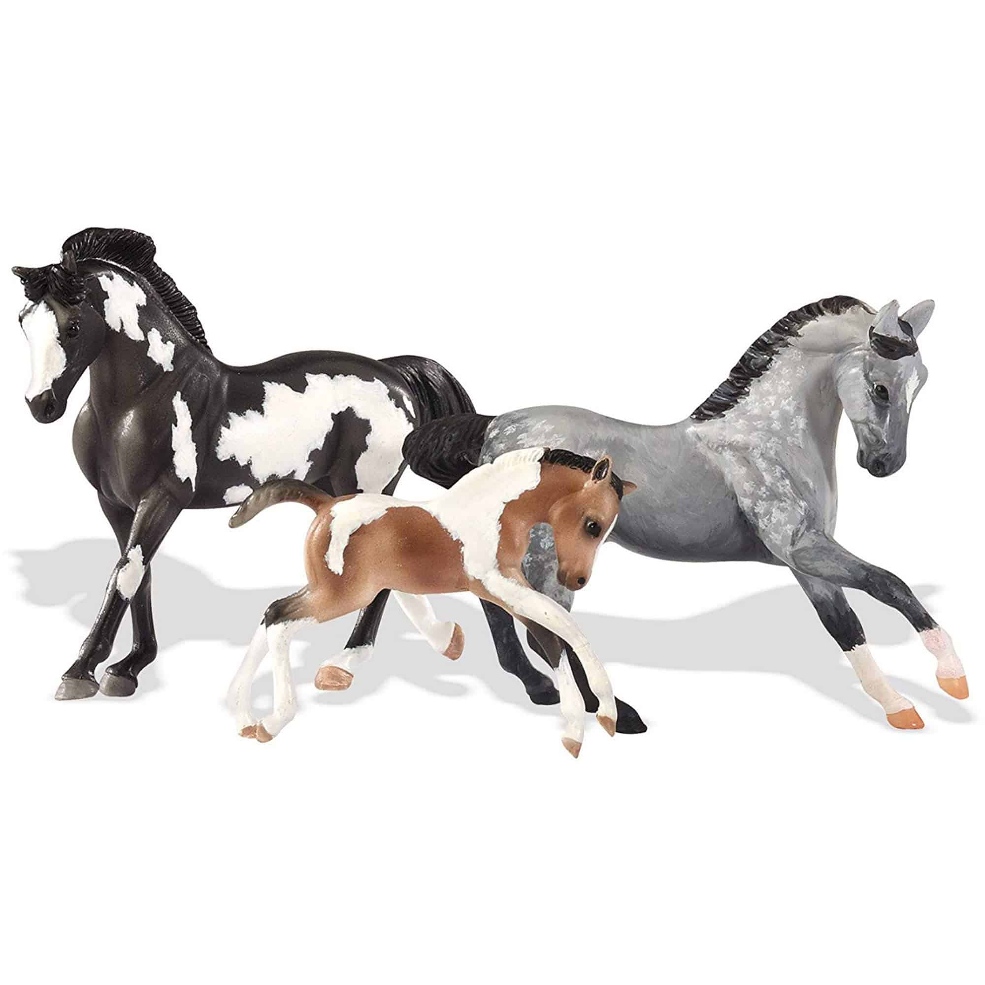 Breyer Horses Stablemates Horse Family Paint Set | 3 Horse Set | 1:32 Scale | Horse Toy | Model #4239, White - Image 2