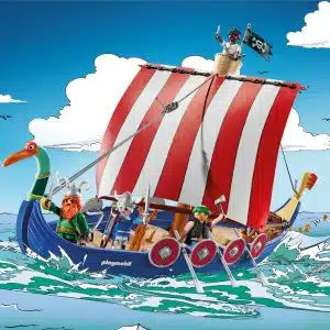PLAYMOBIL Asterix Pirate Ship Asterix Playset Pirate Ship Toy Asterix and Obelix Adventure Toy for Children from 5 Years 71888