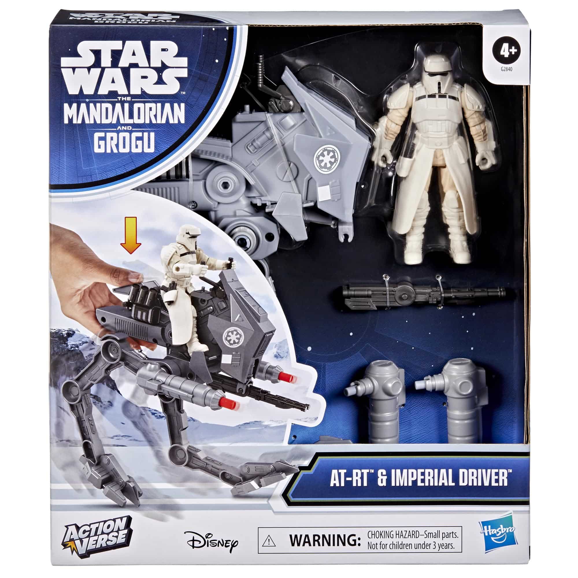 Star Wars Action Verse the Mandalorian and Grogu AT-RT and Imperial Driver Playset - Image 10