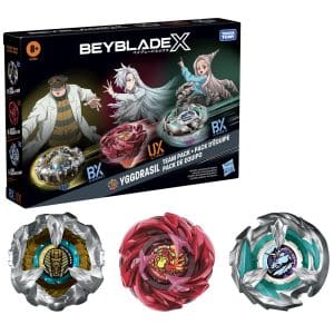 Hasbro Beyblade X Yggdrasil Team Pack, Includes 3 Takara Tomy Spinning Tops, Battle Spinner Toys, Ages 8+
