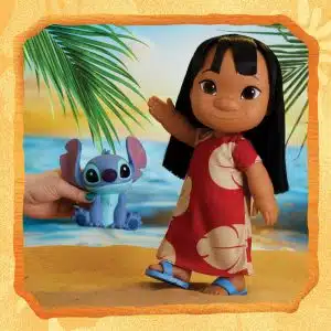 Disney Lilo & Stitch 14-inch Poseable Lilo Doll with 5-inch Stitch Figure, Collectible Toys, Toy for Fans, Girls, Boys, Kids, Ages 3 and Up by Just Play, Kids Toys for Ages 3 Up by Just Play