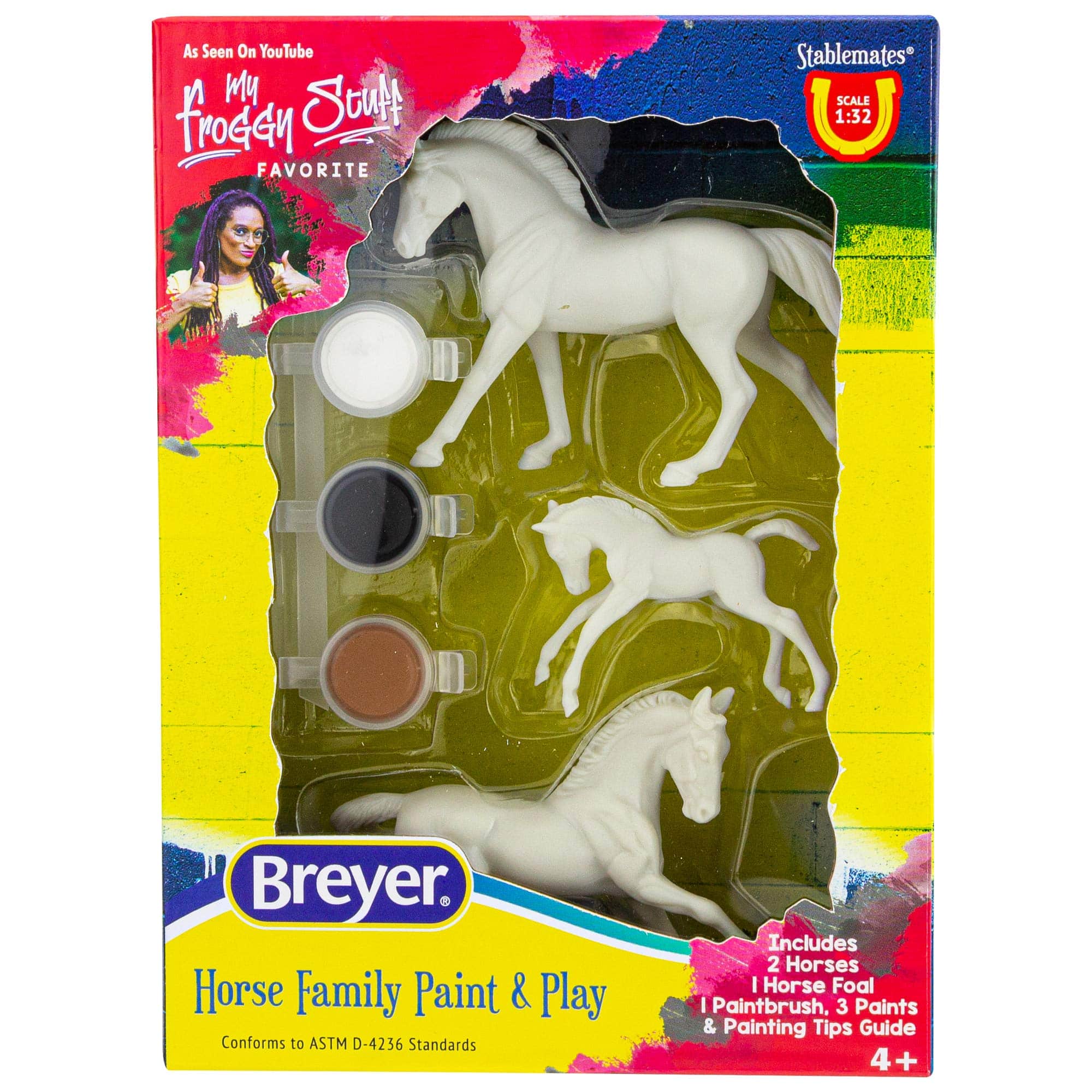 Breyer Horses Stablemates Horse Family Paint Set | 3 Horse Set | 1:32 Scale | Horse Toy | Model #4239, White - Image 3