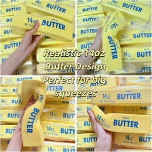 Slow Rising Squishy Butter Stick, 1pcs 14oz Soft Butter Stick Squishies Toy, Sensory Fidget Toy for Stress Relief & Calming Desk Decor, Party Favor Gift for Adults & Kids (Big-1pcs)