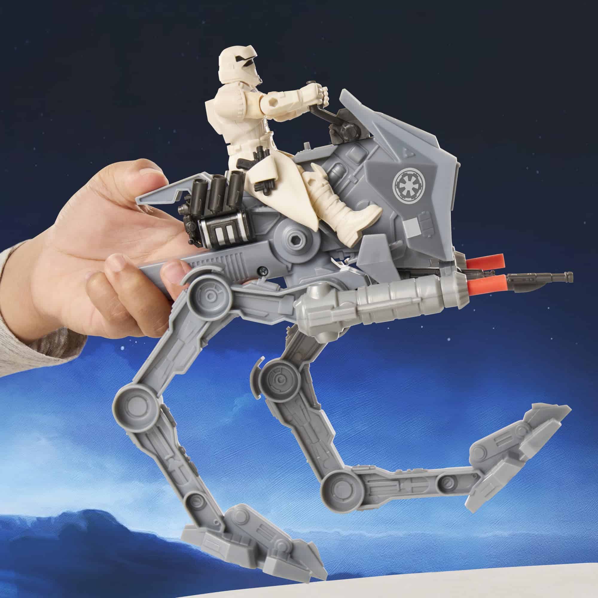 Star Wars Action Verse the Mandalorian and Grogu AT-RT and Imperial Driver Playset - Image 3