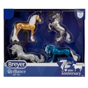 Breyer Horses Stablemates | Brilliance Gift Set | 75th Anniversary Limited Edition| Horse Figurines | Model #B-SM-10257