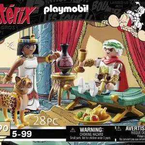 PLAYMOBIL Asterix 71270 Caesar and Cleopatra, Leopard and a Chaise Longue, Toy for Children from 5 Years