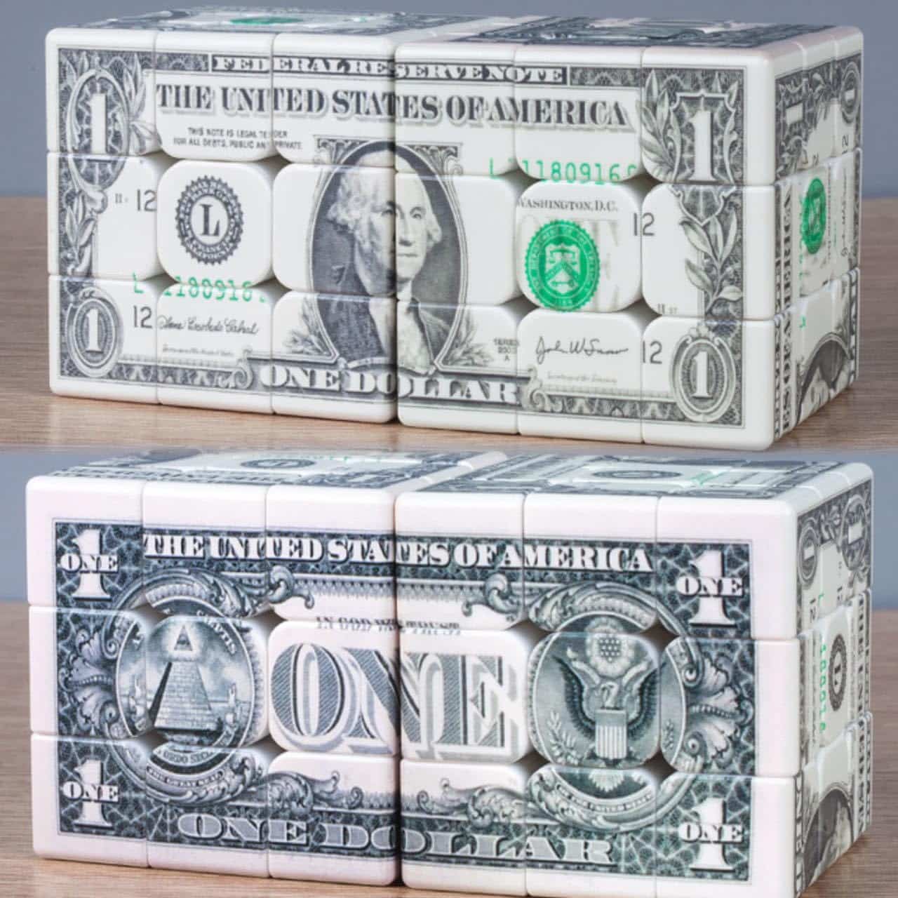 Dollar Cube 3x3 Magic Cube US Dollar Bill Speed Cube Puzzle Toy - Image 2