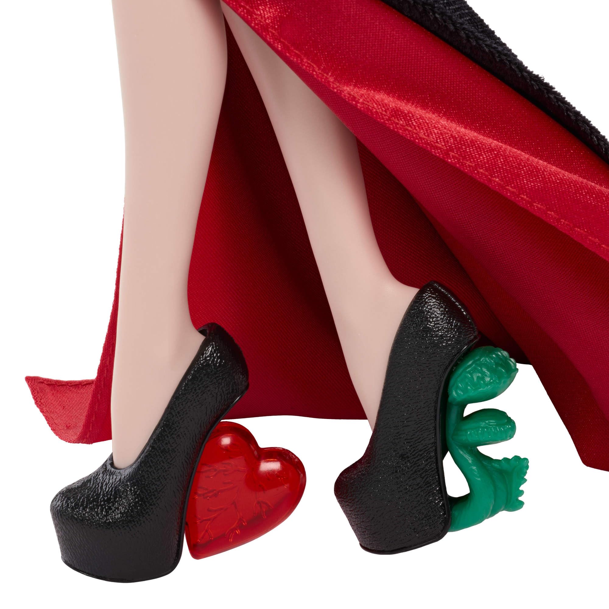 Monster High x Wednesday Doll, Morticia Addams Collectible in Black and Crimson Velvet Dress with Jewelry, Show-Inspired Heels and Doll Stand - Image 5