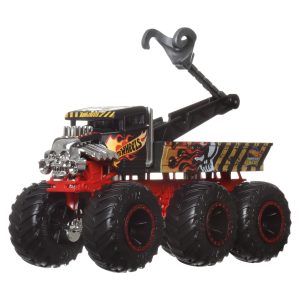 Hot Wheels Monster Trucks Big Rigs, 1:64 Scale Toy Truck with 6 Wheels, Haul or Tow Other Vehicles (Styles May Vary)