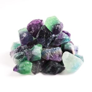 Rainbow Flourite Crystals, Crystals and Healing Stones, Rocks for Tumbling, Raw Crystals Bulk, Amathesis Crystal, Calcite Crystal for Decoration, Wicca, Reiki, Chakra and Energy(1LB)