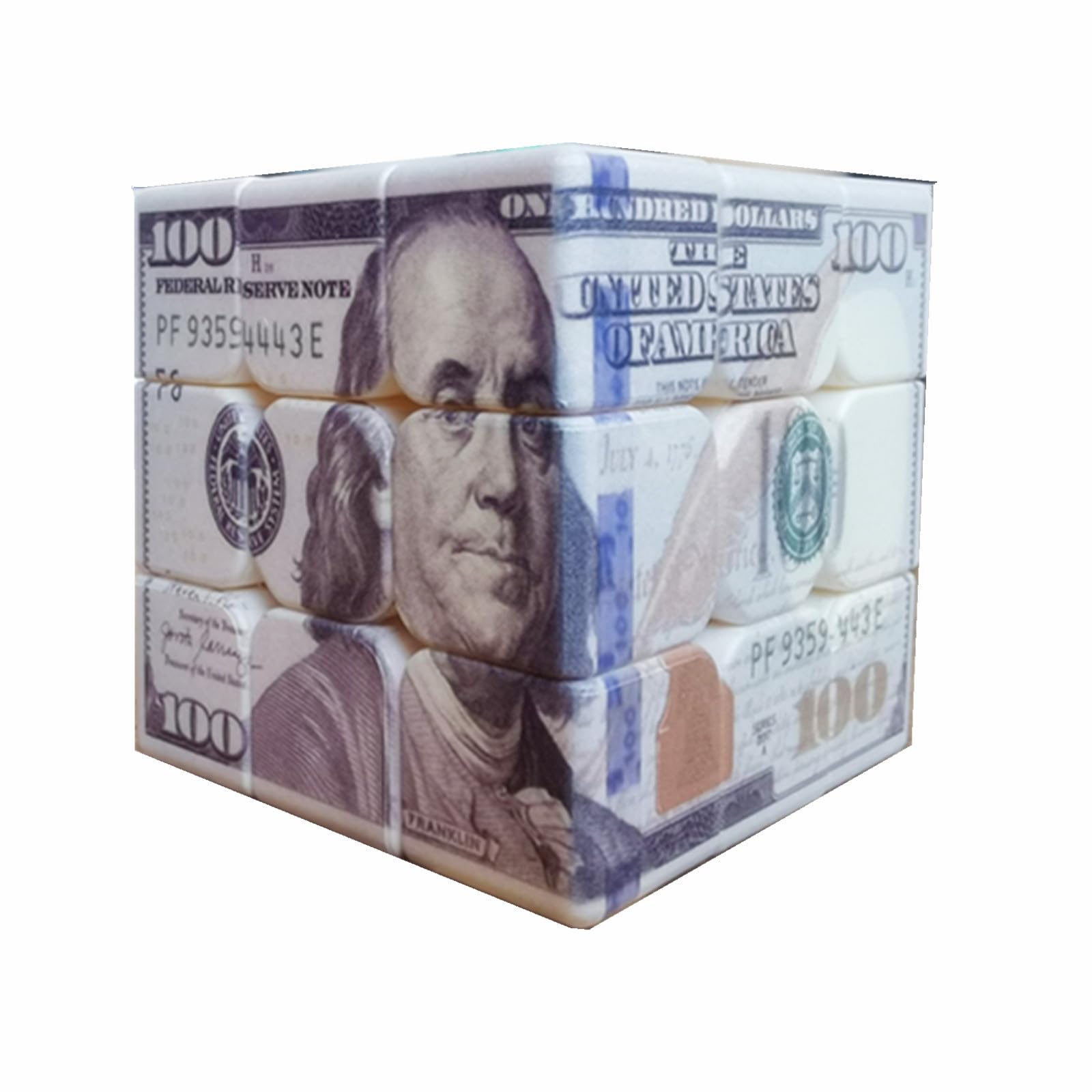 Dollar Cube 3x3 Magic Cube US Dollar Bill Speed Cube Puzzle Toy - Image 3
