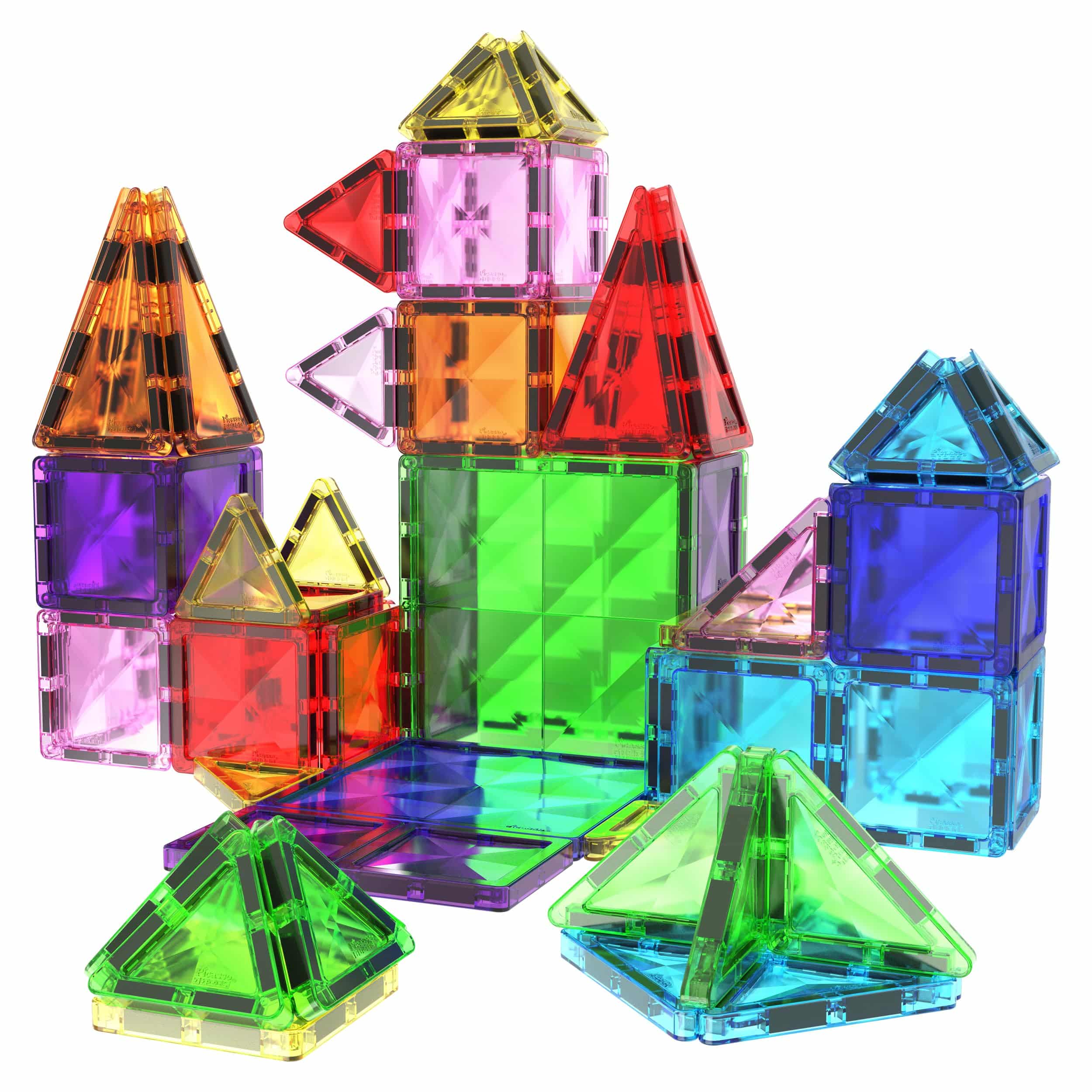 PicassoTiles 30 Piece Magnetic Building Blocks Mini Diamond Series Travel Size On-the-Go Magnet Construction Toy Set STEM Learning Kit Education Playset Child Brain Development Magnets Stacking Blocks - Image 13