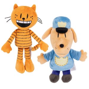 Dog Man Movie Plush - Dog Man and Petey Plush 2-Pack, Collect All Dogman Plush by JAKKS Pacific, Based on The Dog Man Movie, for Kids Ages 4 Years and Up