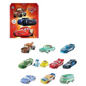 Disney Cars Toys Pixar Die-Cast Mini Racers 10-Pack Vehicles, Miniature Racecar Toys for Racing, Small, Portable, Collectible Automobile Toys Based on Cars Movies, for Kids Age 3 and Up, HBW15