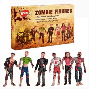 BOHS Zombie Action Figures, 6-Pack 10 cm Monster Toys
