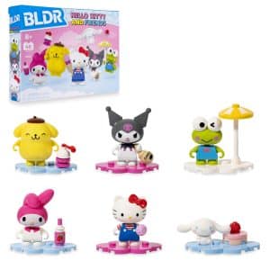 BLDR Hello Kitty and Friends Minifigures 6-Pack - Hello Kitty, Cinnamoroll, Pompompurin, My Melody, Keroppi, & Kuromi - Amazon Exclusive - Ages 8+, 0142