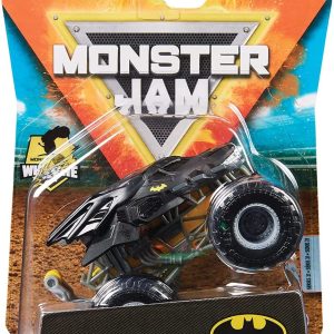 Monster Jam 2021 Spin Master 1:64 Diecast Monster Truck with Wheelie Bar: Heroes and Villains Batman