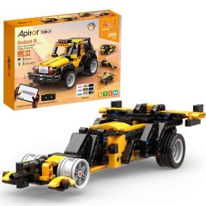 Robot R Smart Robot Building Kit, Programmable App RC Off Roader Car with Coding Game, Present for 6 7 8 9 10 11 12 Years Old Kids Boys and Girls