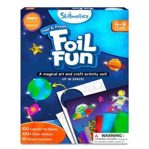 Skillmatics Foil Fun Space, Foil Art Activity Kit, Gift for Boys & Girls
