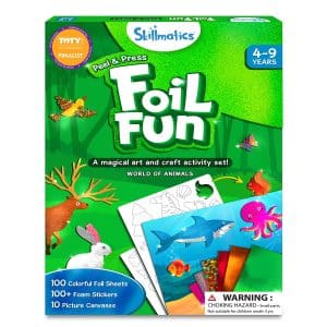 Skillmatics Foil Fun Animals, Foil Art & Craft Kit, Gift for Boys & Girls
