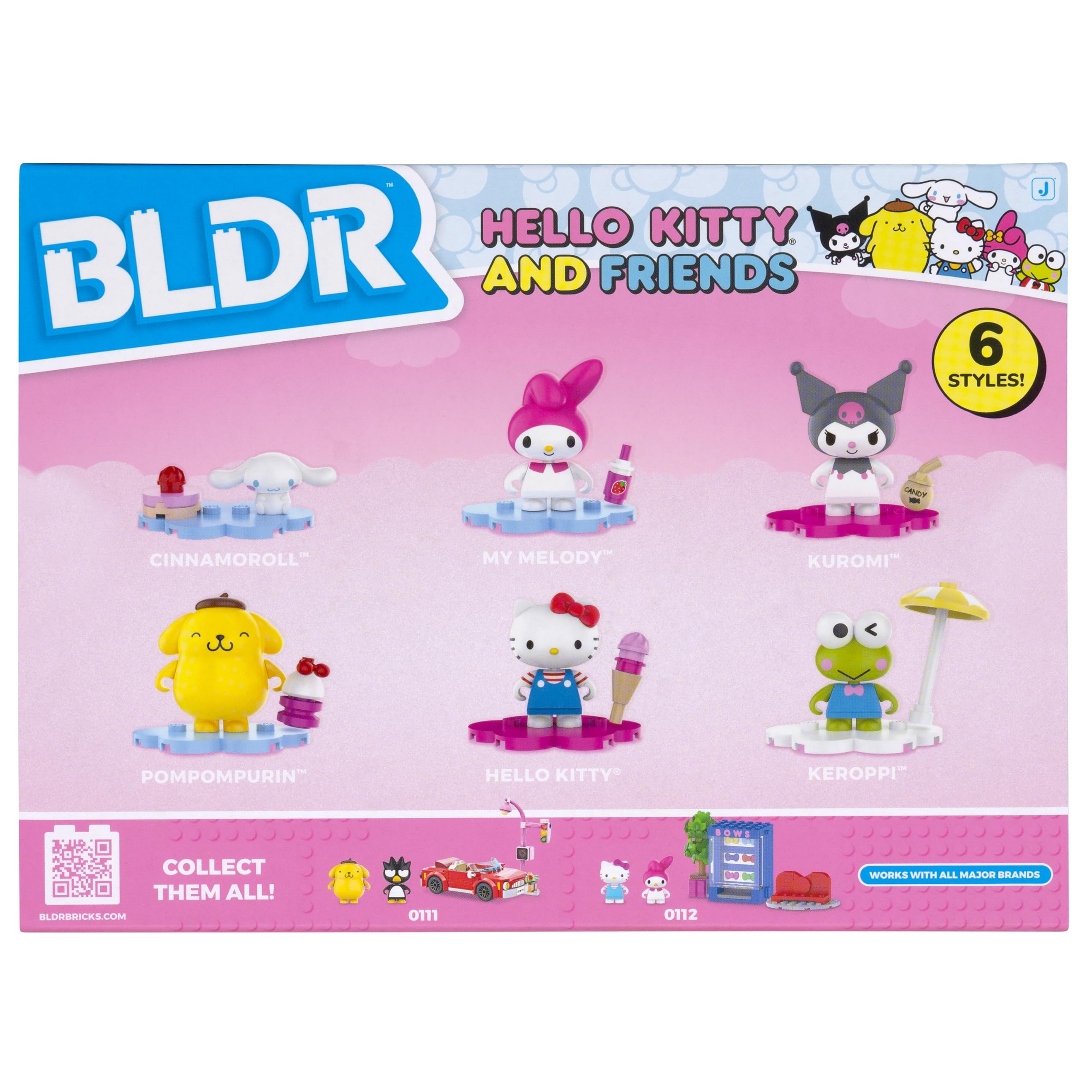 BLDR Hello Kitty and Friends Minifigures 6-Pack - Hello Kitty, Cinnamoroll, Pompompurin, My Melody, Keroppi, & Kuromi - Amazon Exclusive - Ages 8+, 0142 - Image 5