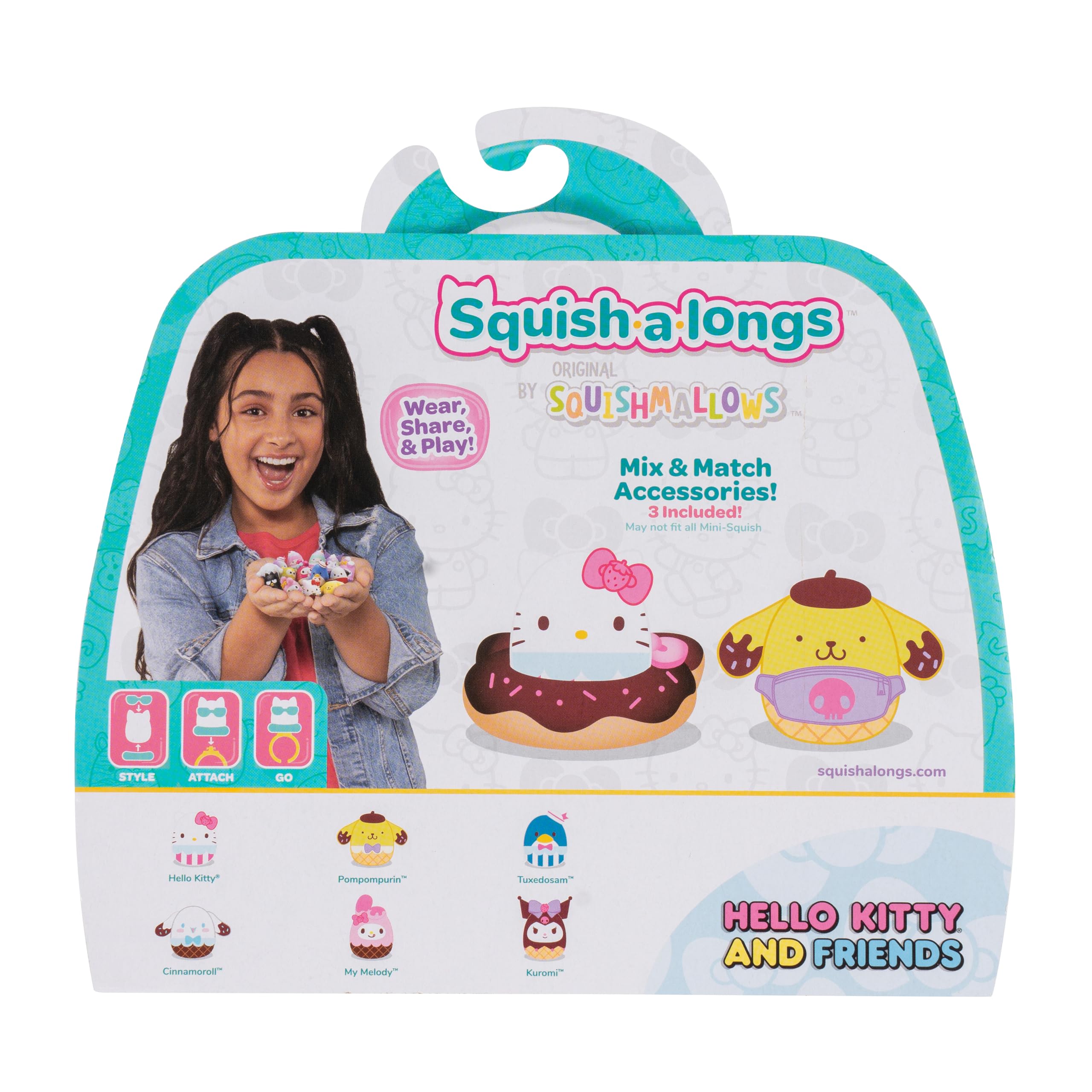 Squish-a-Longs Hello Kitty and Friends Ice Cream Mini-Squish + Accessory 6-Pack - Image 3