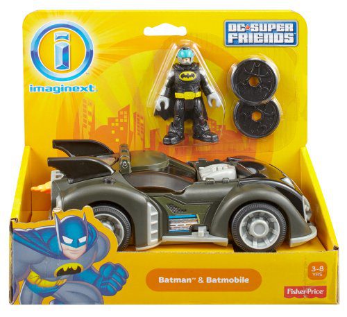 Imaginext Batman Batmobile Toy Set for exciting superhero adventures, perfect for ages 3 to 8.