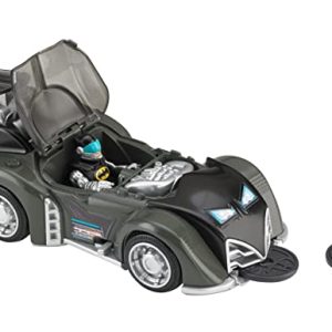 Sleek Batman Batmobile toy car with action figure and accessories for imaginative play and collection.