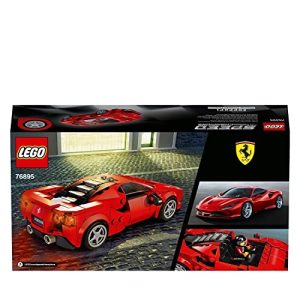LEGO Ferrari F8 Tributo set 76895: a sleek, detailed sports car model for enthusiasts.