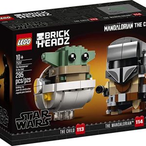 LEGO BrickHeadz set 75317 features The Mandalorian and Grogu from Star Wars: The Mandalorian.